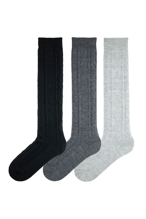 Plaın Knee Hıgh Women Socks 12