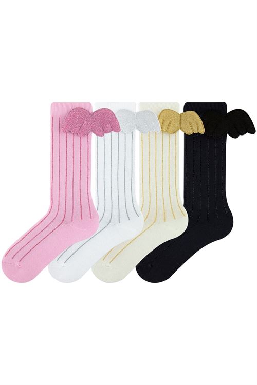 Girls Wings Ribbons Knee-High Socks 12