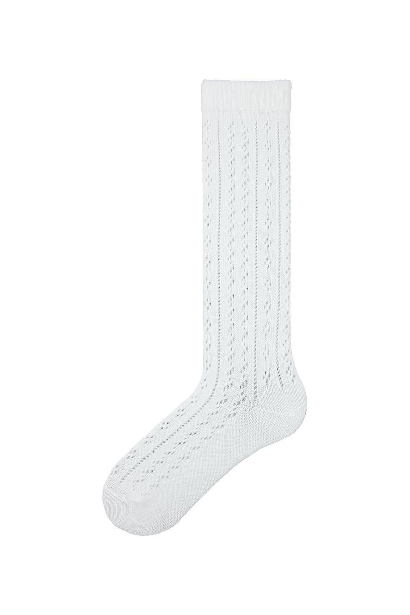 BROSS NET GIRLS  KNEE-HIGH SOCKS WHITE