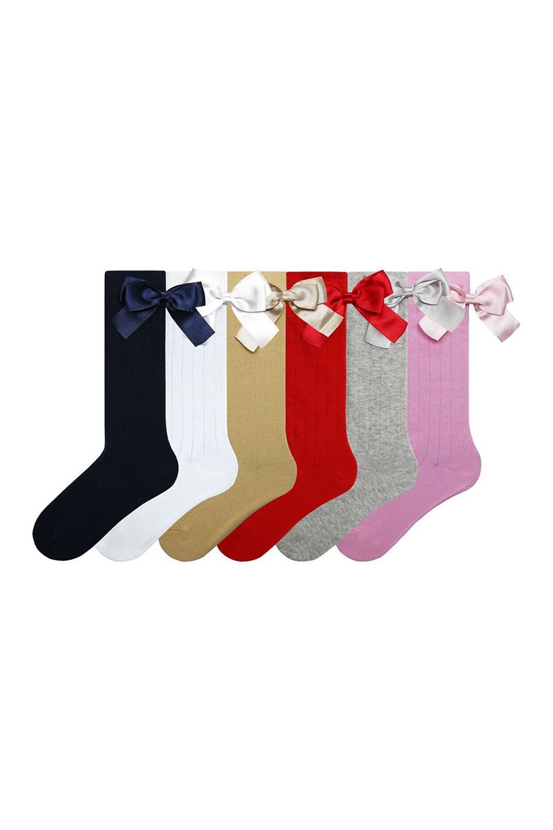 BROSS BOW GIRLS KNEE HIGH SOCKS ASORTY