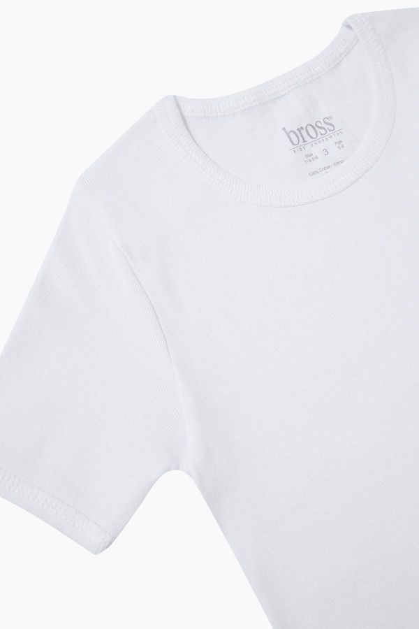 BROSS BOYS CREW-NECK T-SHIRT WHITE