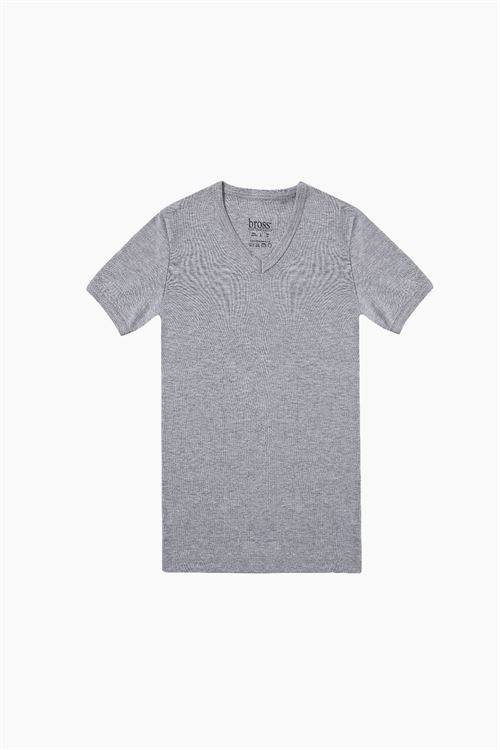 Boys %100 Cotton V-Neck T-Shirt 6