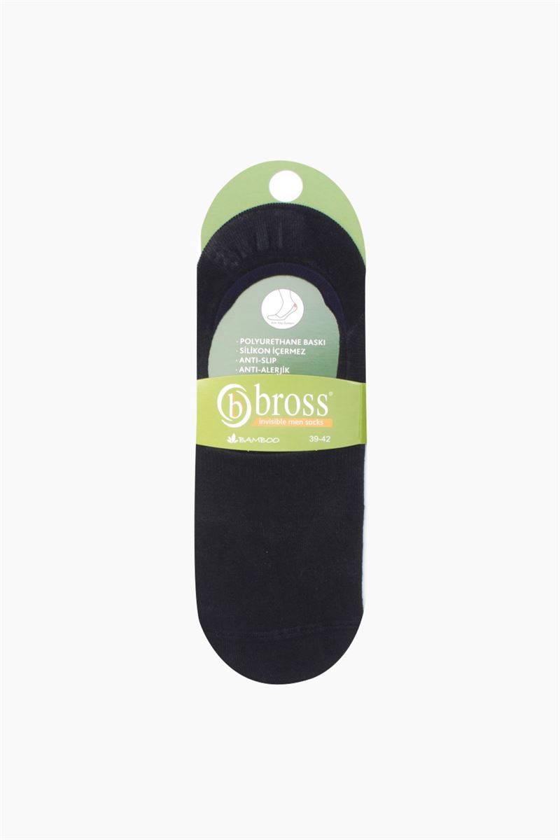 BROSS SIMPLE BAMBOO MEN S INVISIBLE SOCKS NAVY BLUE