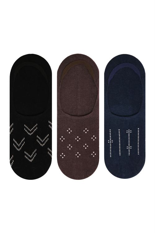 Different Line Patterned Mens Invisible Socks 12