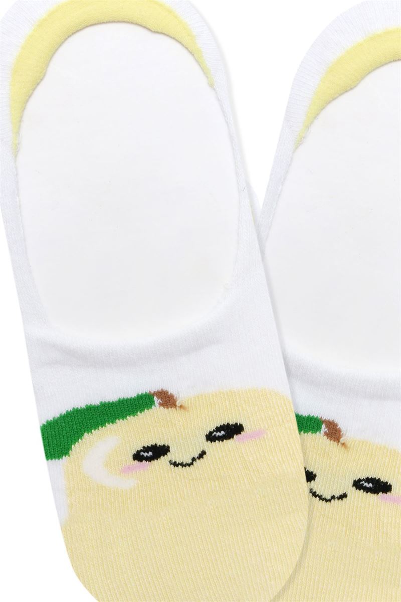 BROSS FRUIT PATTERNED GIRLS NO SHOW SOCKS ASORTY