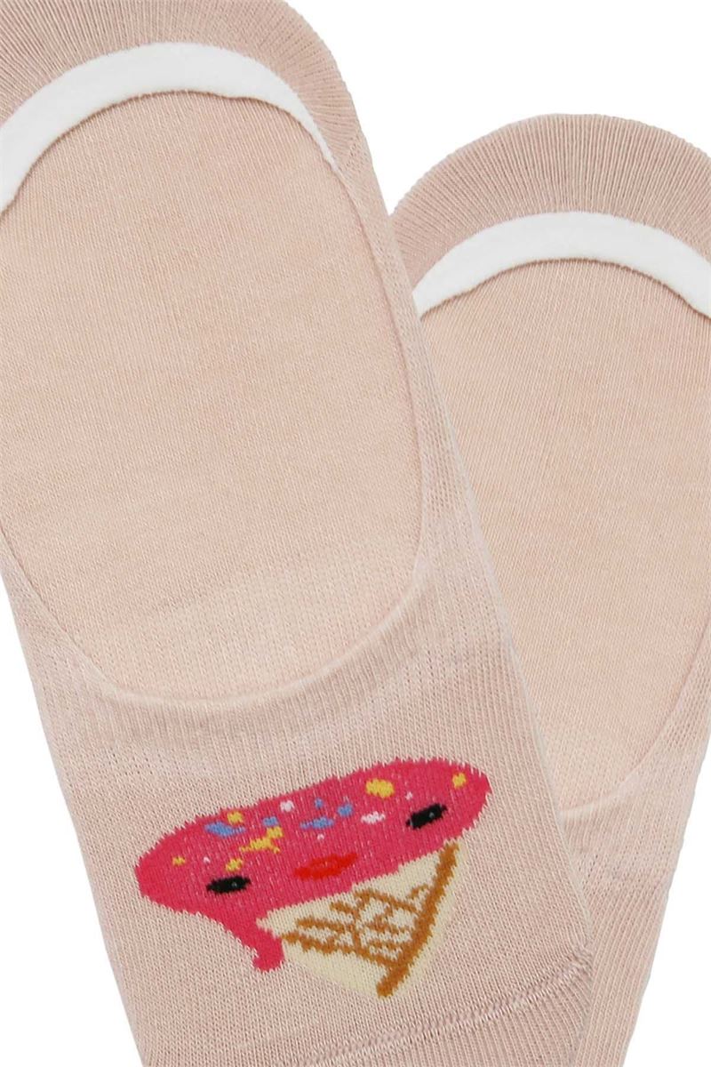 BROSS DESSERT PATTERNED GIRLS NO SHOW SOCKS ASORTY