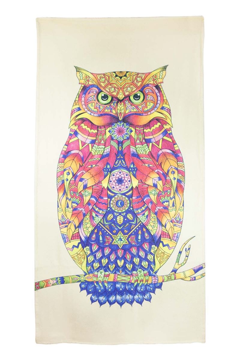 BROSS BROSS OWL PATTERN BEACH TOWEL 75X150 