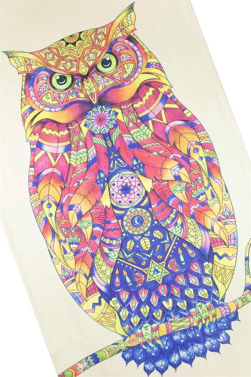 BROSS BROSS OWL PATTERN BEACH TOWEL 75X150 