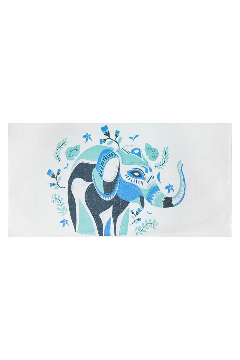 BROSS BROSS COLORFUL ELEPHANT PATTERN BEACH TOWEL 75X100 