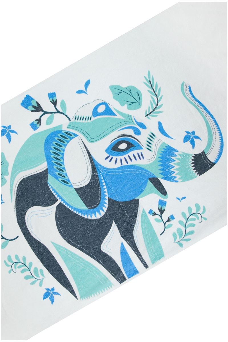 BROSS BROSS COLORFUL ELEPHANT PATTERN BEACH TOWEL 75X100 