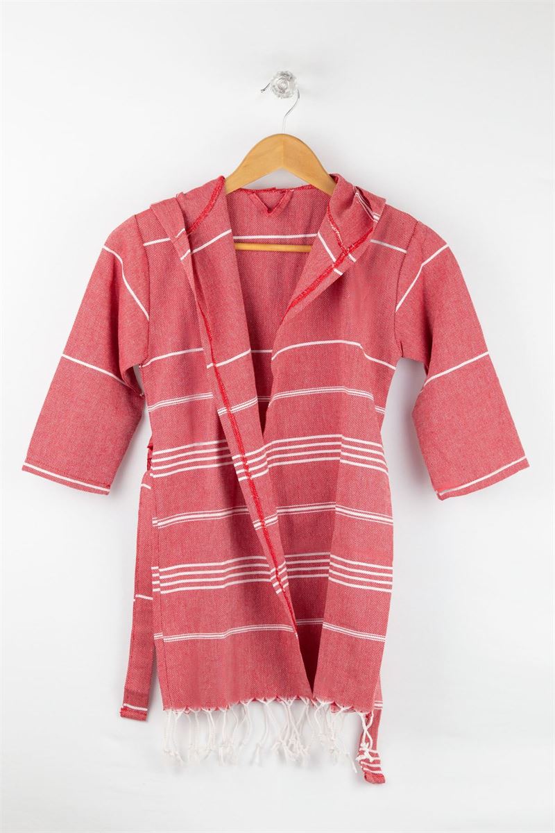 BROSS KIDS LOINCLOTH BATHROBE RED