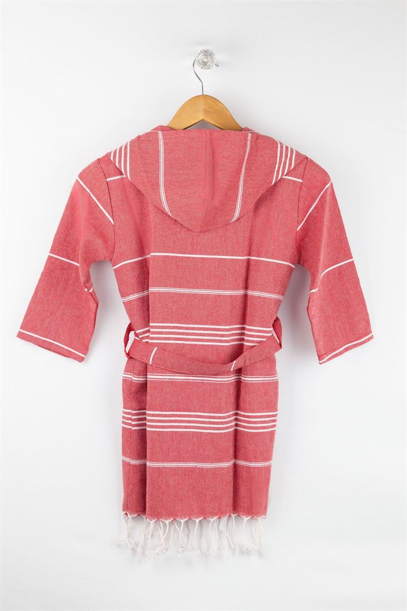 BROSS KIDS LOINCLOTH BATHROBE RED