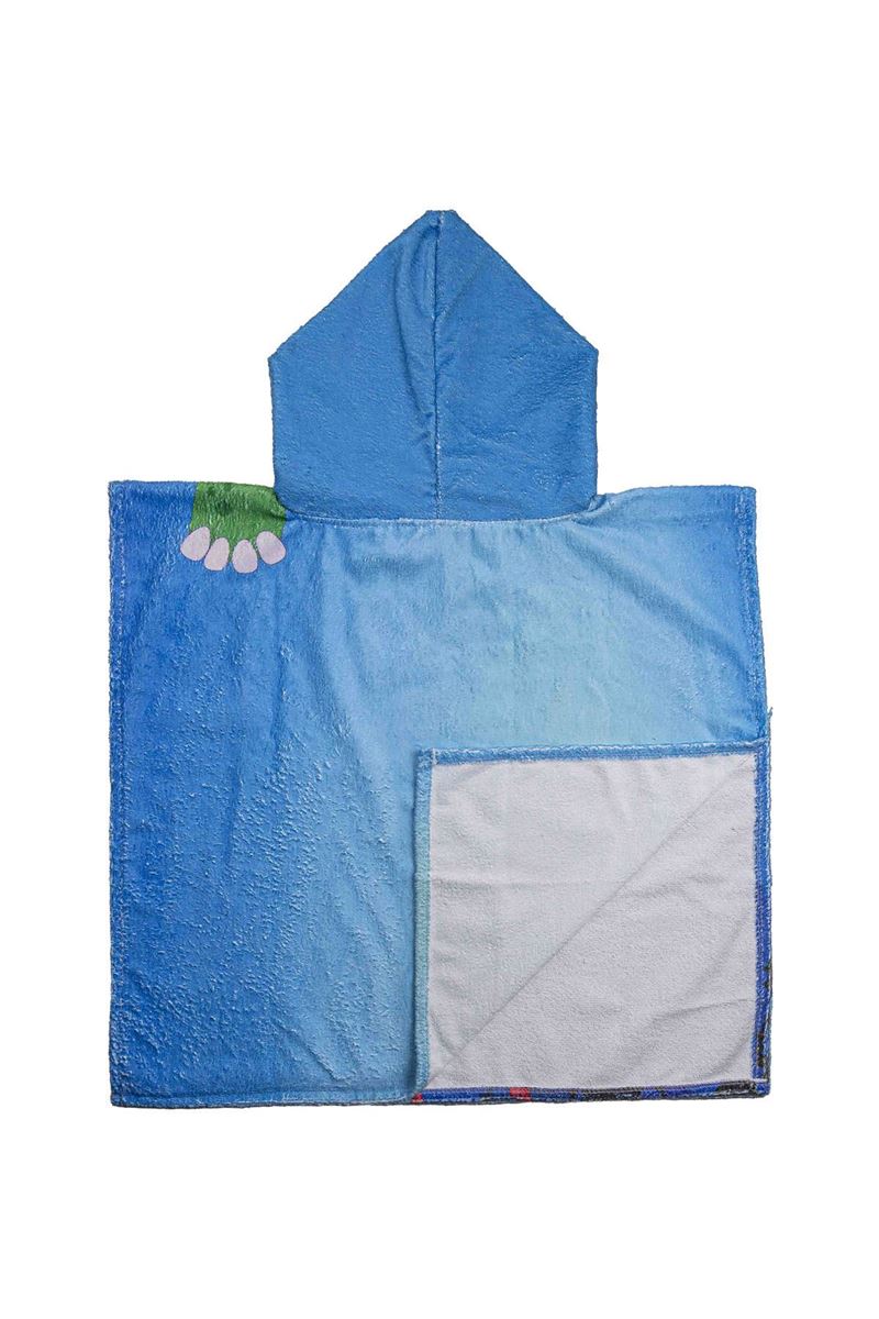 BROSS KIDS TOWEL PONCHO TURTLE PATTERNED 