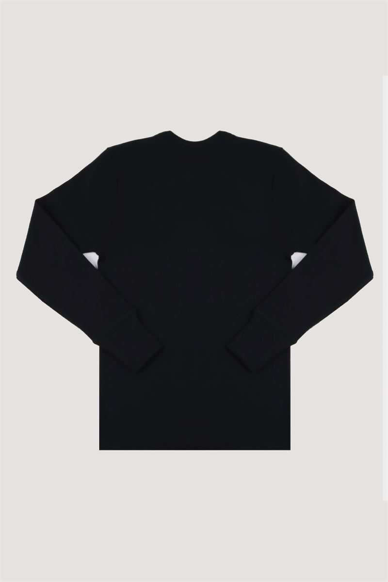 BROSS BOYS %100 COTTON LONG-SLEEVE T-SHIRT BLACK