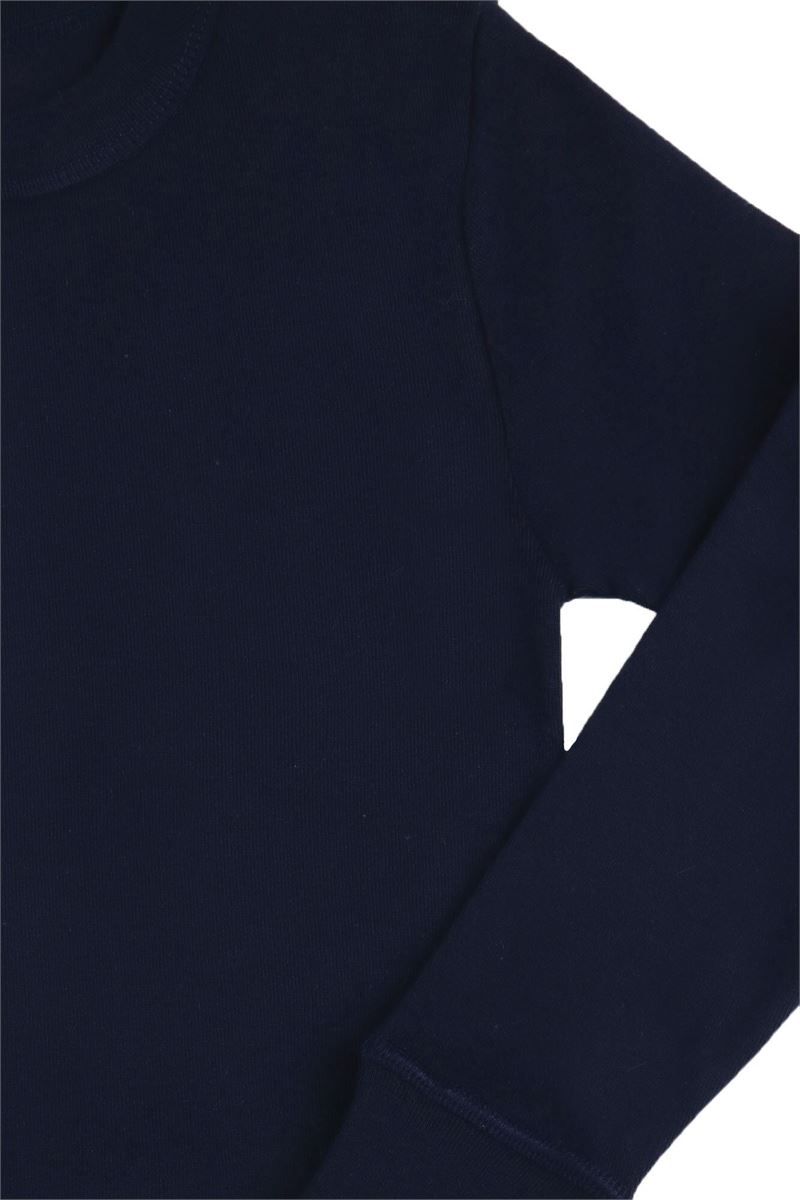 BROSS BOYS %100 COTTON LONG-SLEEVE T-SHIRT NAVY BLUE