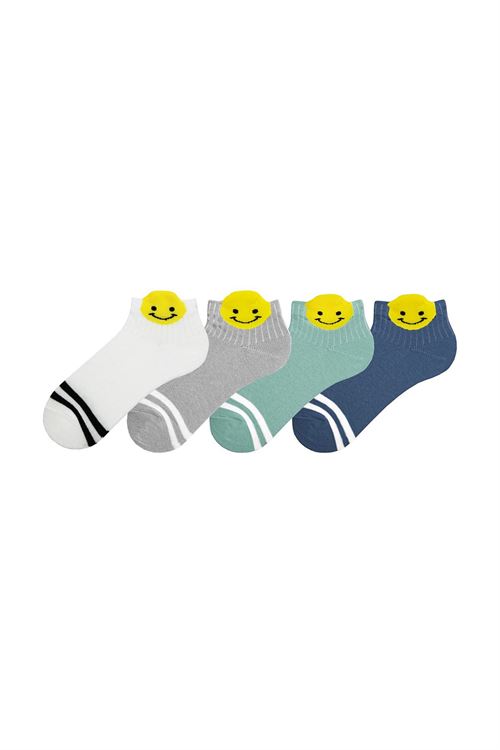 3D Emoji Patterned Boys Booties 12