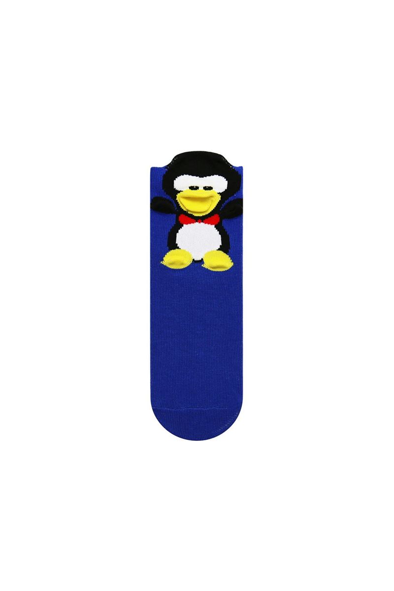 BROSS 3D PENGUIN PATTERNED BOYS MID-CALF SOCKS ASORTY