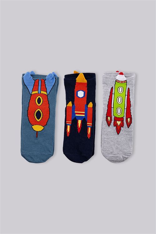 3D Короткие носки для мальчиков с рисунком космич 12