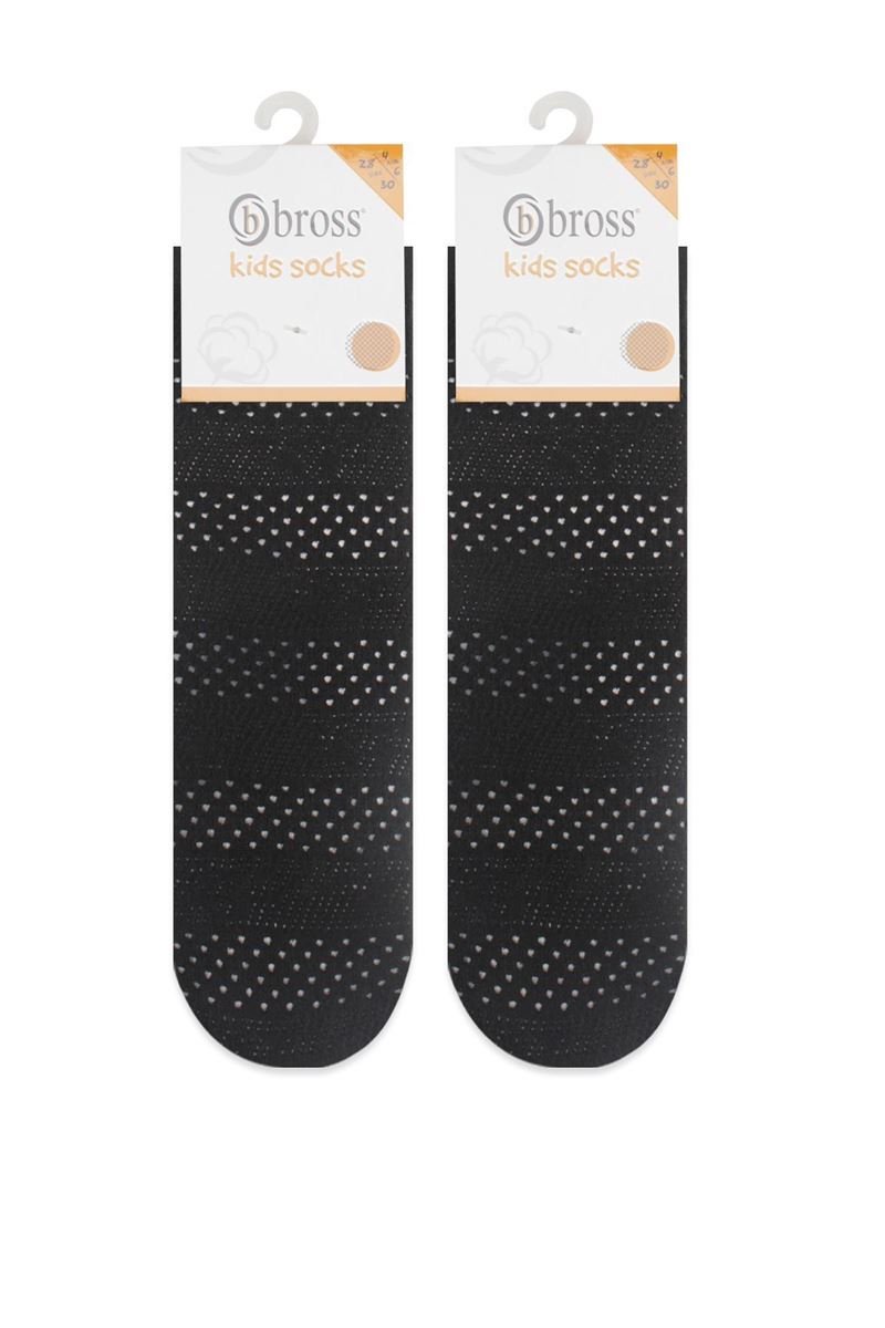 BROSS NETTING GIRLS SOCKS BLACK