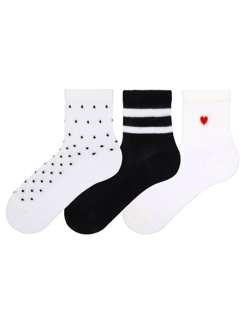 BROSS RINGED POINT GIRLS SOCKS ASORTY