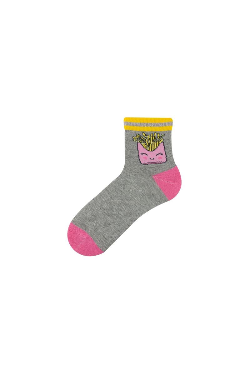 BROSS FOOD PATTERNED MID-CALF WOMENS SOCKS ASORTY