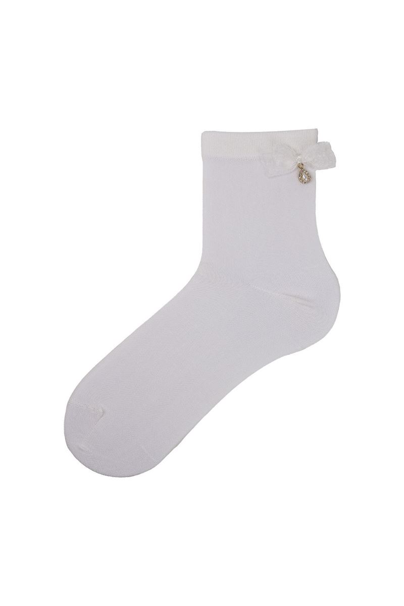 BROSS WOMEN MID-CALF SOCKS ECRU