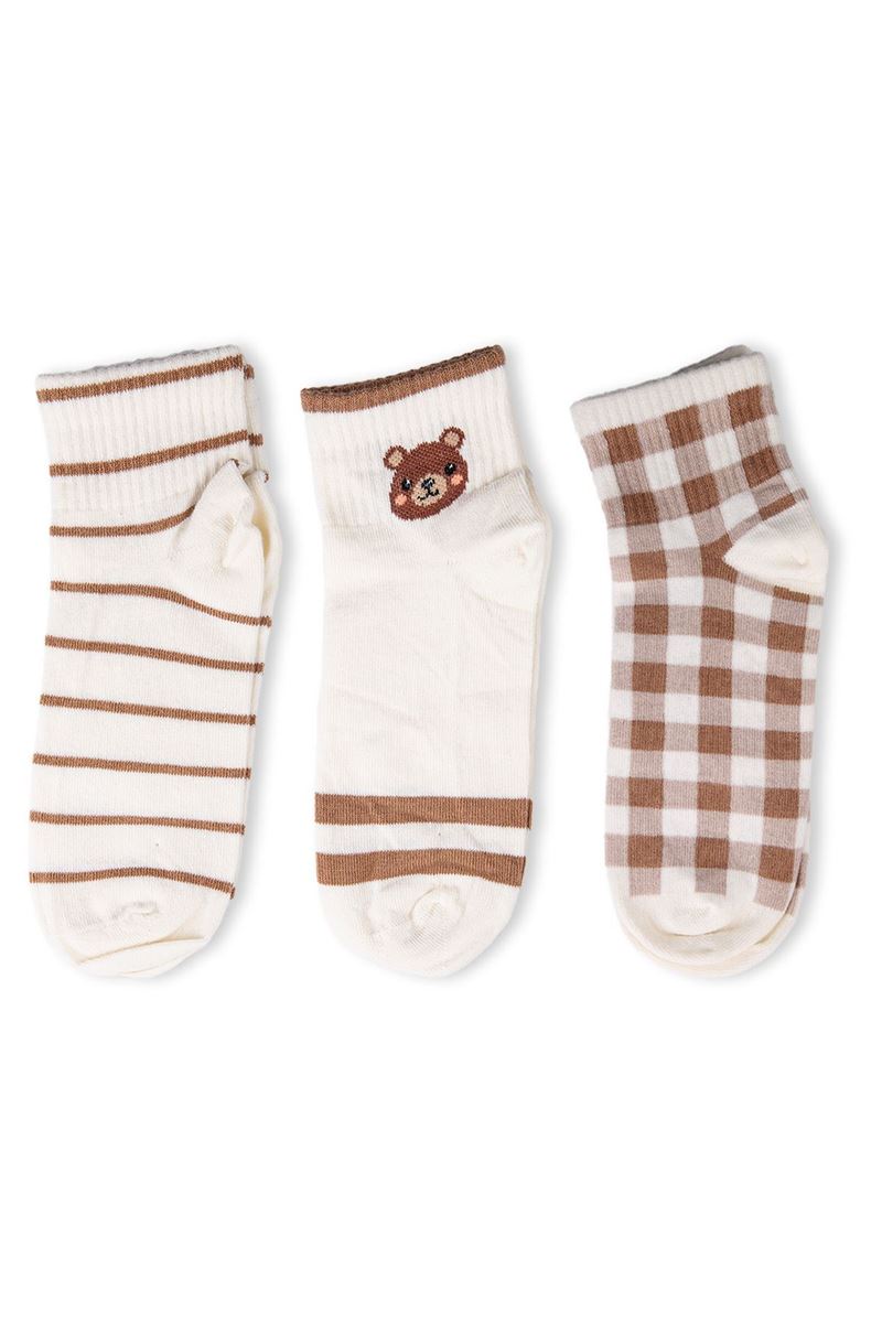 BROSS WOMEN TEDDY BEAR MID-CALF SOCKS ASORTY