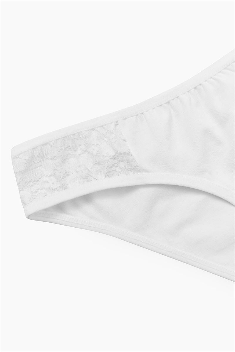 BROSS WOMEN LYCRA LACEY PANTIES WHITE