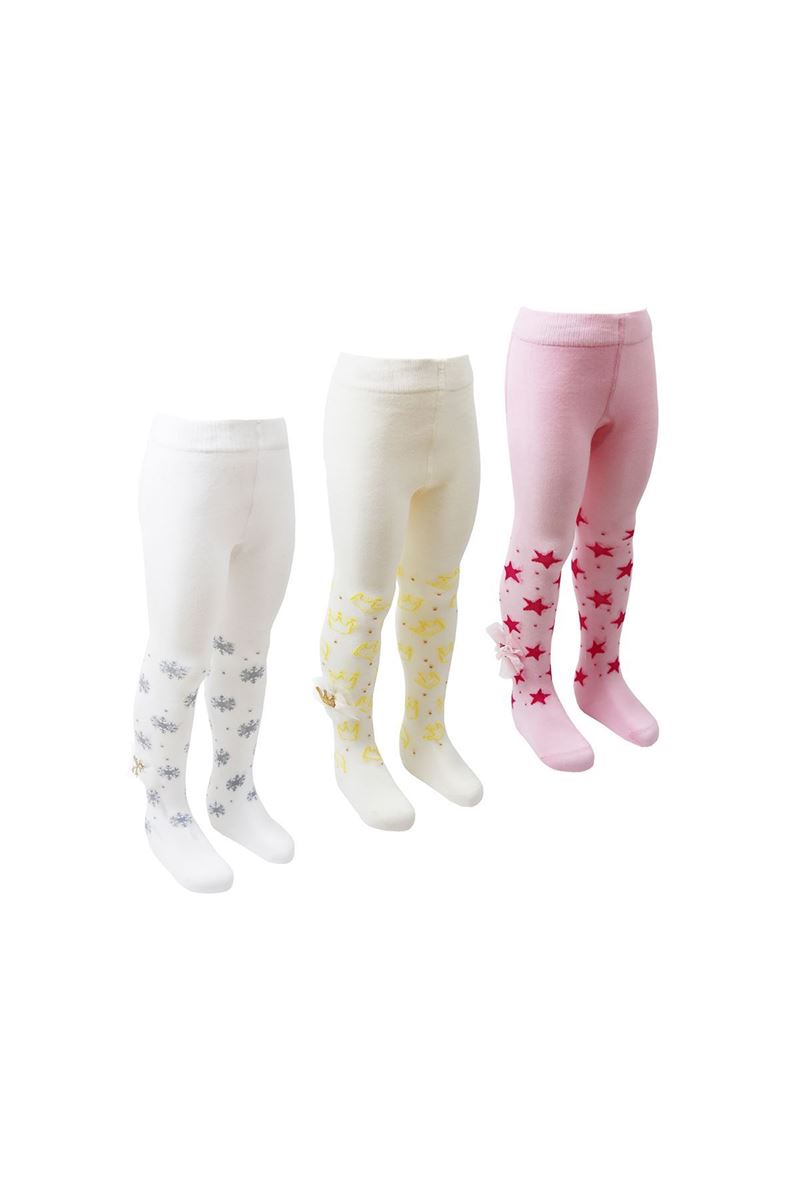BROSS BABY GIRL TIGHTS QUEEN PATTERNED ASORTY