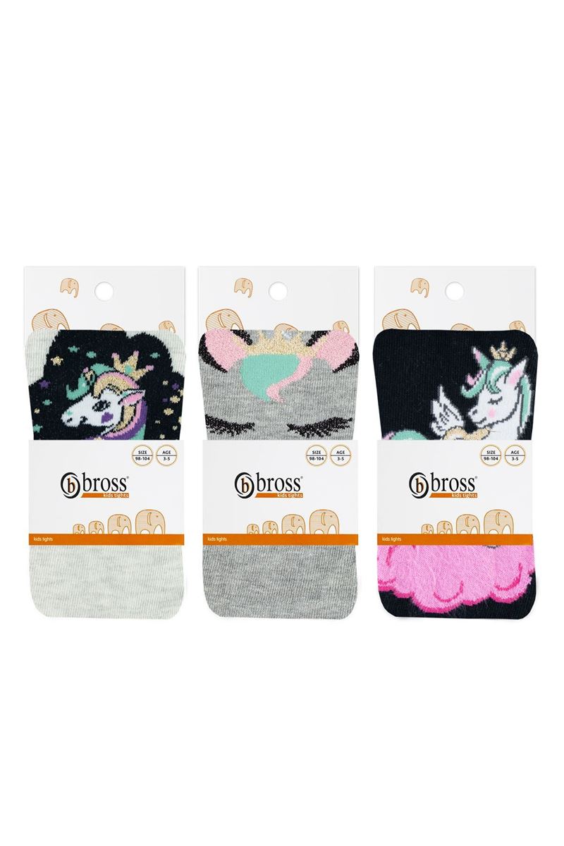 BROSS UNICORN PATTERN GIRL TIGHTS ASORTY