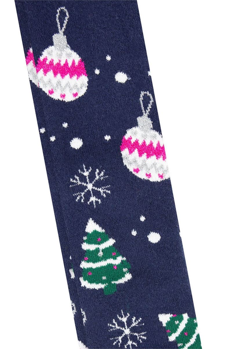 BROSS PINE ORNAMENT PATTERNED GIRLS  TERRY TIGHTS ASORTY