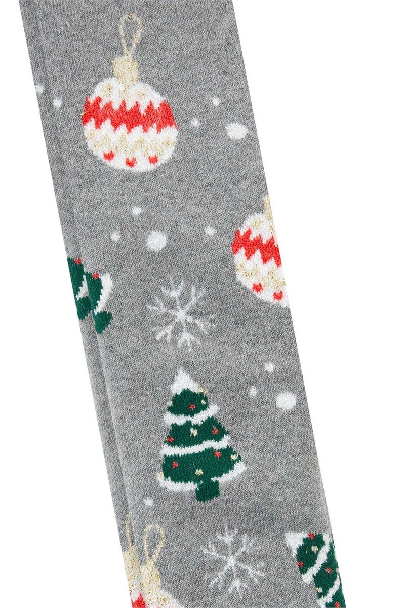 BROSS PINE ORNAMENT PATTERNED GIRLS  TERRY TIGHTS ASORTY