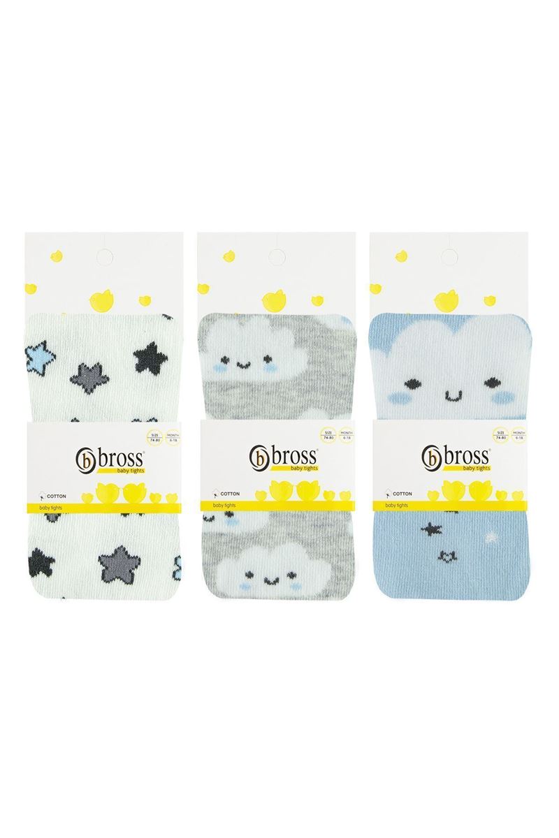 BROSS CLOUD PATTERN BABY TIGHTS ASORTY