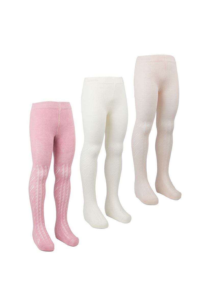 BROSS NET PATTERNED BABY GIRLS TIGHTS ASORTY