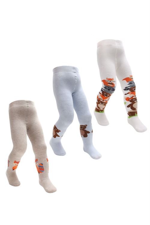 Animal Patterned Towel Baby Boys Pantyhose 6