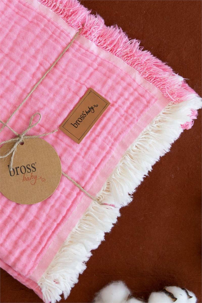 BONDILOLLY BROSS 100% COTTON 4 LAYERS BABY MUSLIN PINK