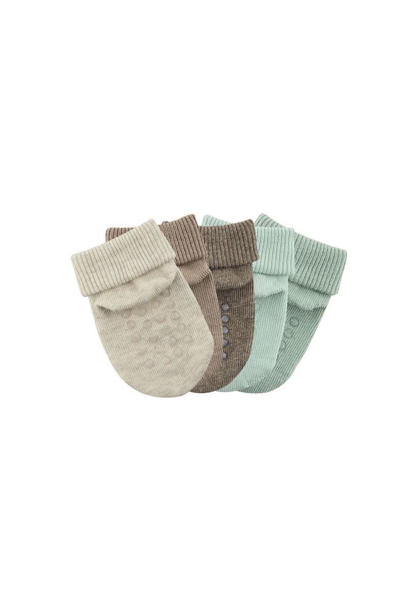 BROSS BOXED 5-PACK ORGANIC COTTON BABY SOCKS -2 ASORTY
