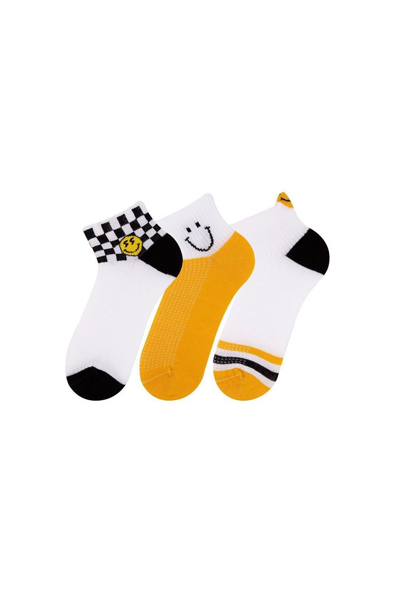 BROSS 3D SMILE BOYS ANKLE SOCKS ASORTY