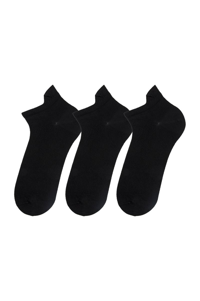 BROSS MEN ANKLE SOCKS 3D LASTIC BLACK