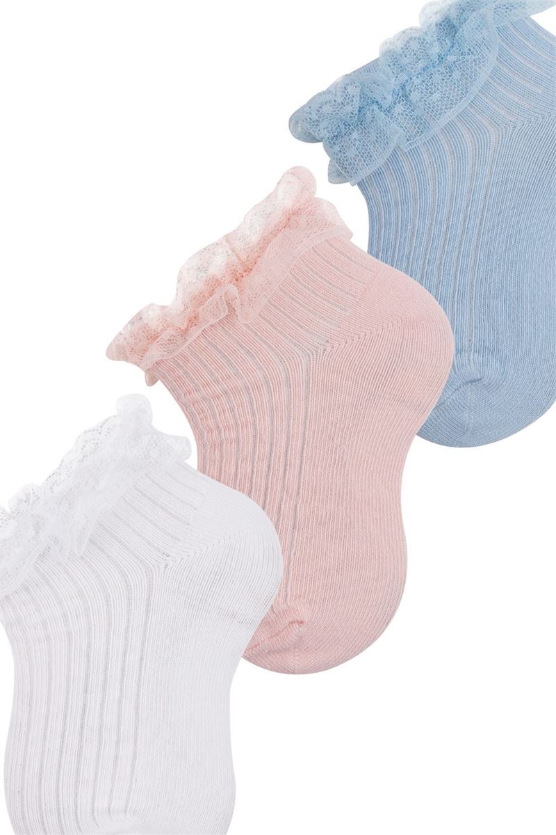 BROSS LACEY ACCESSORY BABY GIRLS SHAFTLESS SOCKS ASORTY