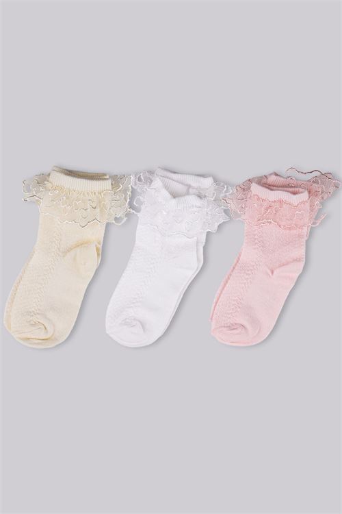 Girls' Lacy Ankle Socks 12