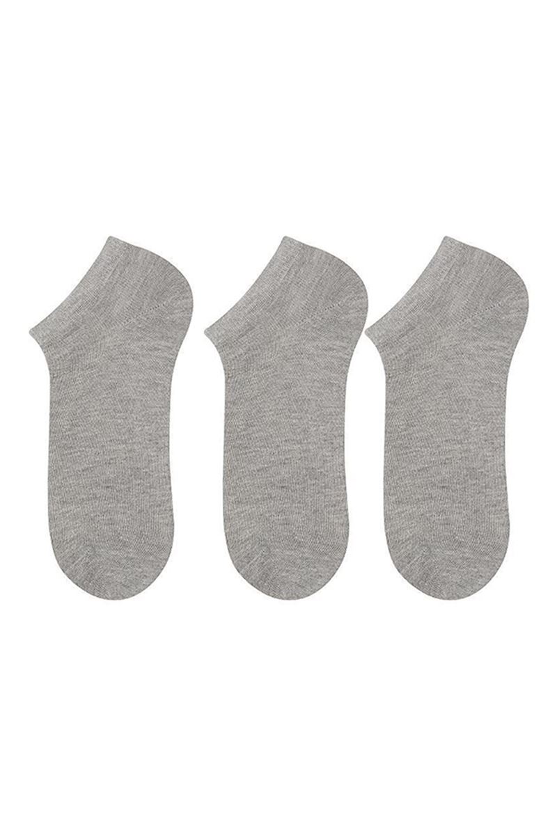 BROSS WOMENS SHAFTLESS SOCKS GRAY MELANGE