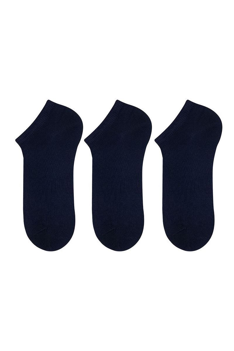 BROSS WOMENS SHAFTLESS SOCKS NAVY BLUE