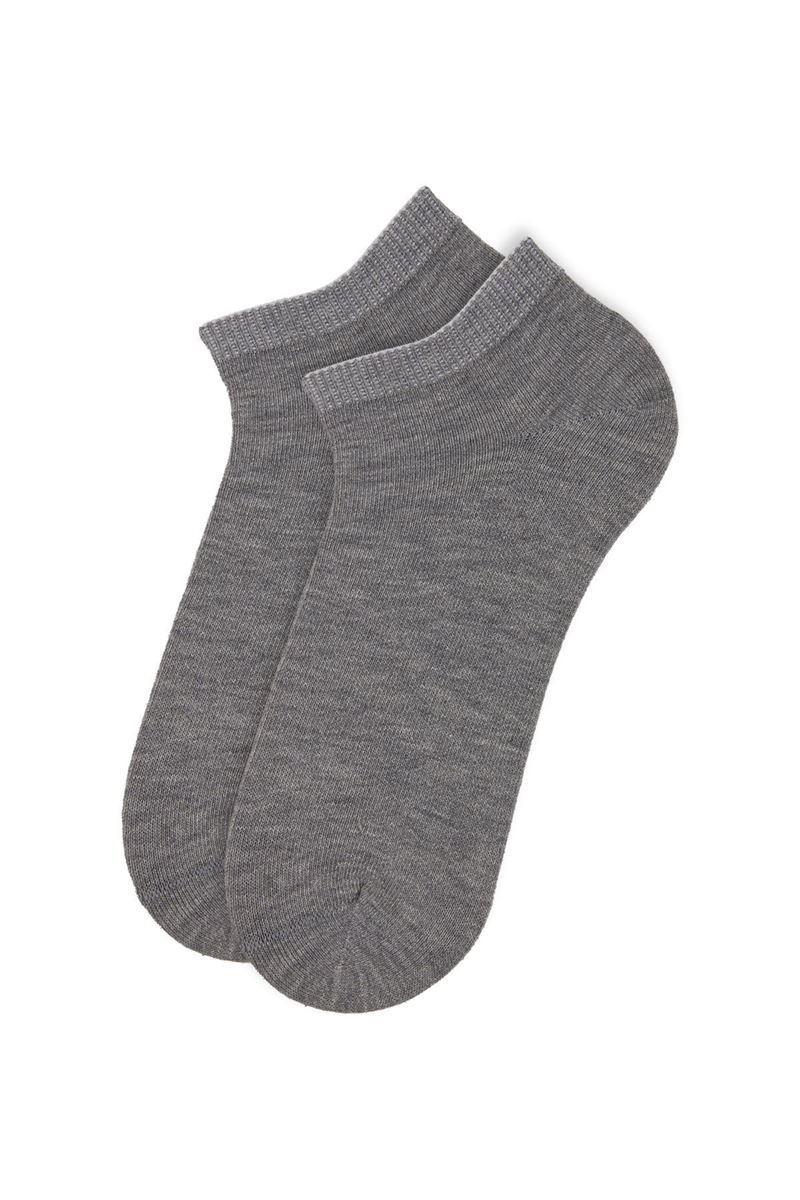 BROSS PLAIN WOMEN SOCKS GRAY MELANGE