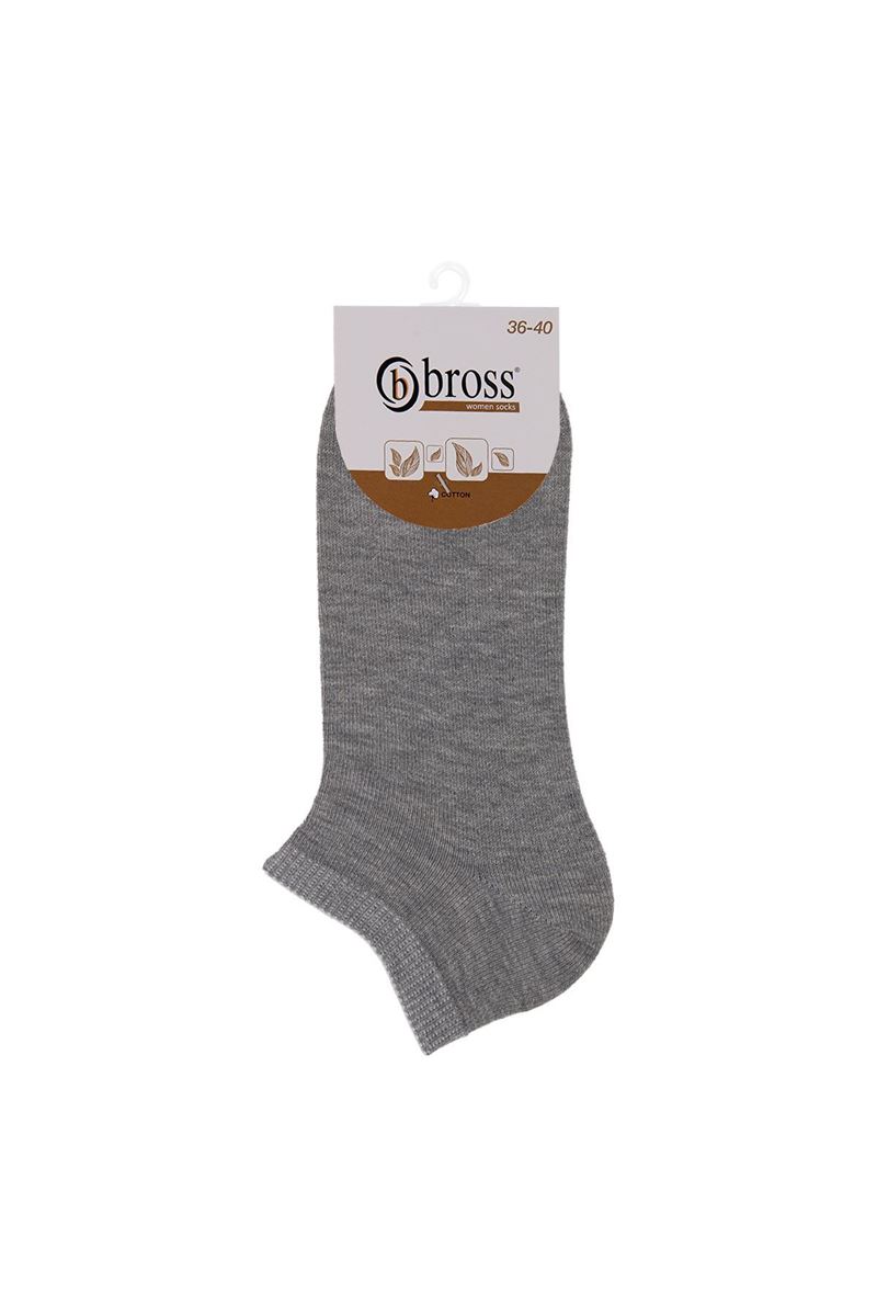 BROSS PLAIN WOMEN SOCKS GRAY MELANGE