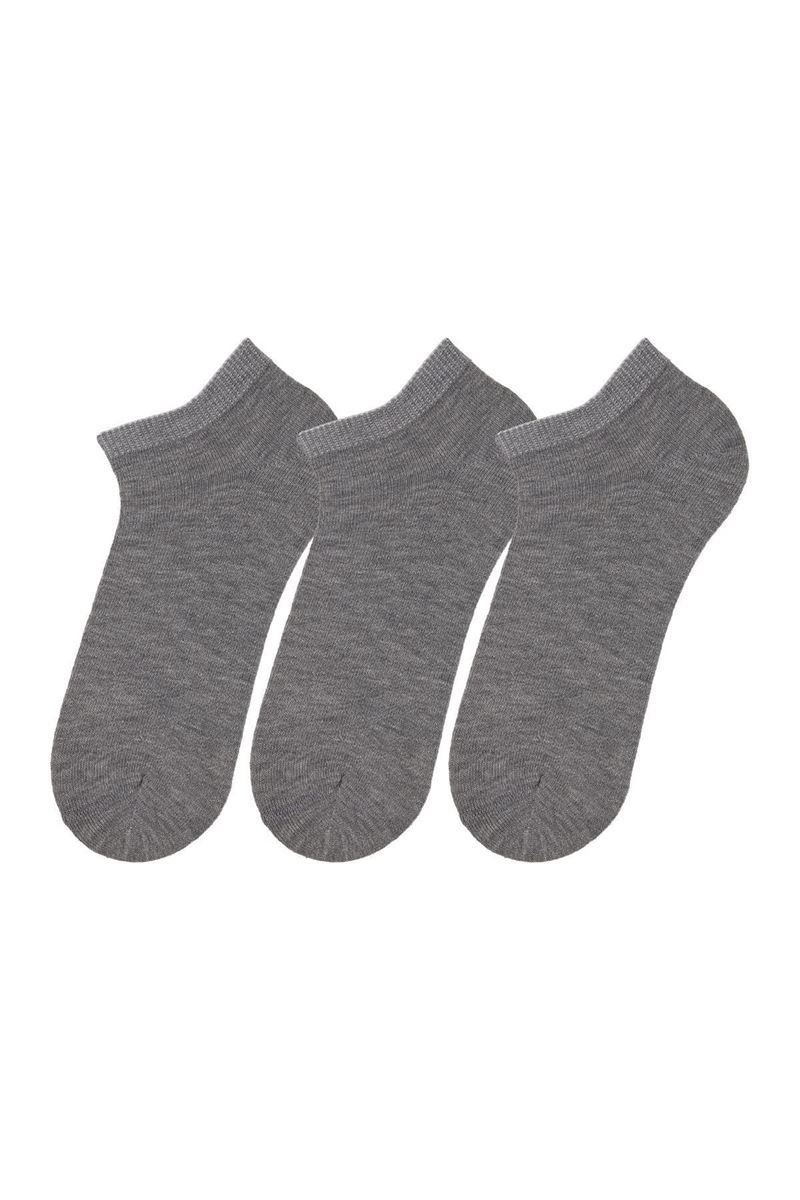 BROSS PLAIN WOMEN SOCKS GRAY MELANGE