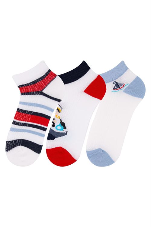 CAPTAIN AND SAILING BOYS ANKLE SOCKS 12