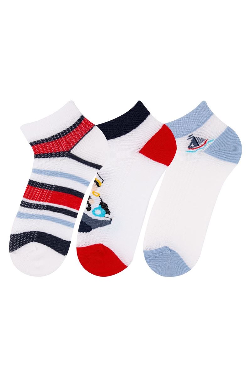 BROSS CAPTAIN AND SAILING BOYS ANKLE SOCKS ASORTY