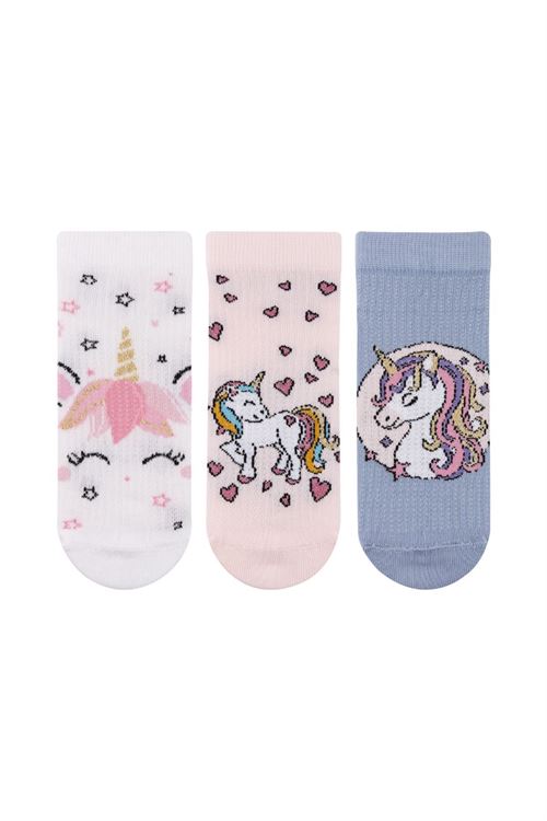 UNICORN COLORFUL GIRLS ANKLE SOCKS 12