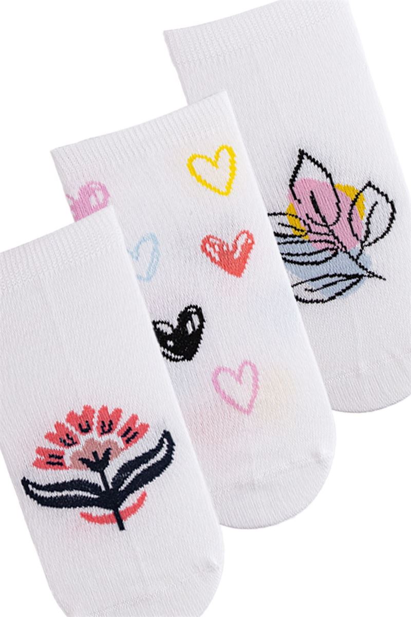 TULIP WOMEN FLOWER HEART ANKLE SOCKS ASORTY